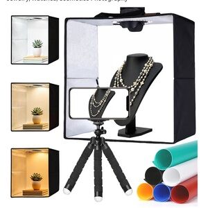 NEW Portable Light Box Photography, 16x16 inches, Folding Photo Studio Light Box